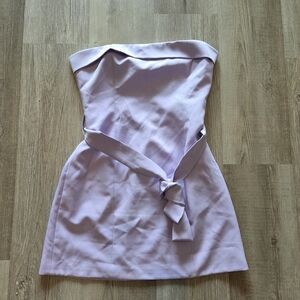 Hemline Lilac Mini Tie Dress Medium